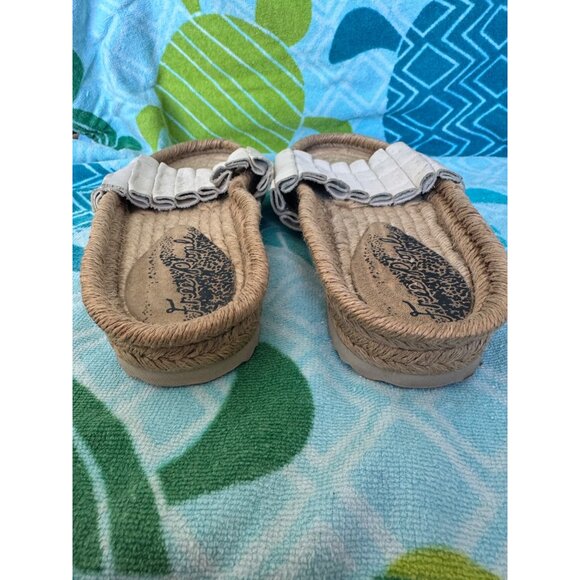 Free People Island Time Espadrille In White Slip-On Sandals  Size 39 - Picture 11 of 12